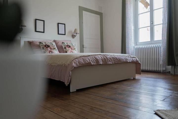 Chambre d’hôte pour 4 personnes, avec vue ainsi que jardin et terrasse