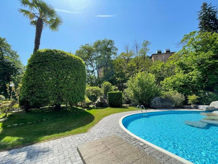 Ferienwohnung für 4 Personen, mit Terrasse und Pool am Lago Maggiore (Schweiz)