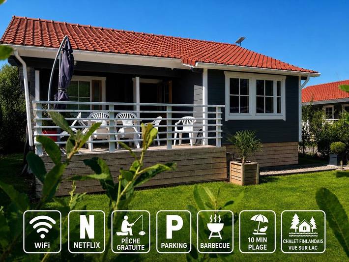 Ferienhaus für 4 Personen, mit Terrasse und Garten sowie Ausblick und Seeblick