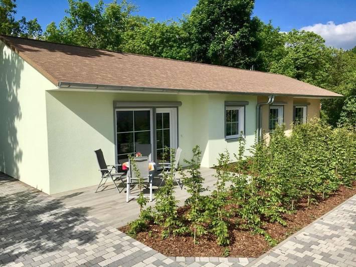 Ferienhaus für 4 Personen, mit Terrasse und Garten sowie Ausblick