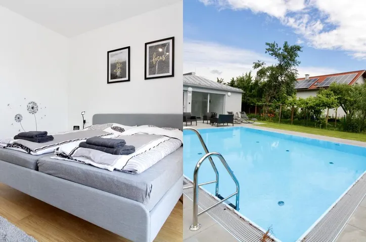 Ferienwohnung für 4 Personen, mit Pool und Terrasse sowie Garten, mit Haustier - 1