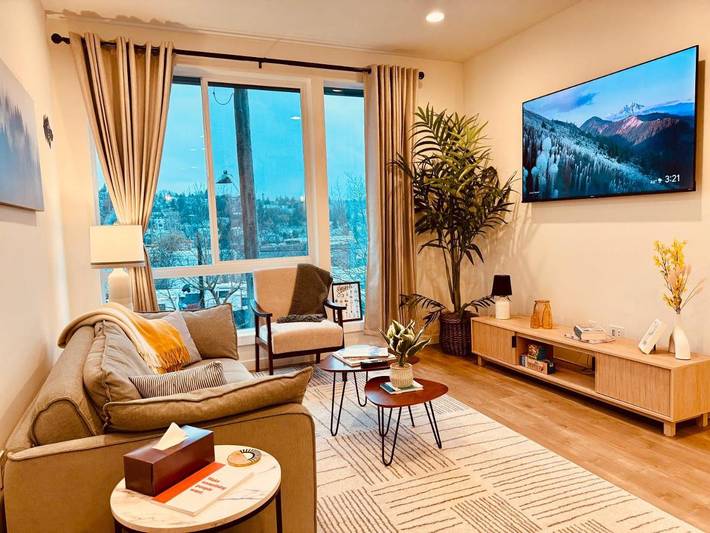 Lägenhet för 6 Personer, med terass samt utsikt och sjöutsikt i Seattle