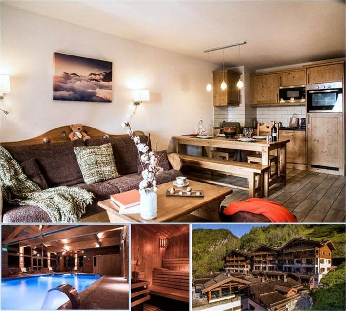 Appart’hôtel pour 10 personnes, avec balcon et jacuzzi ainsi que piscine et sauna