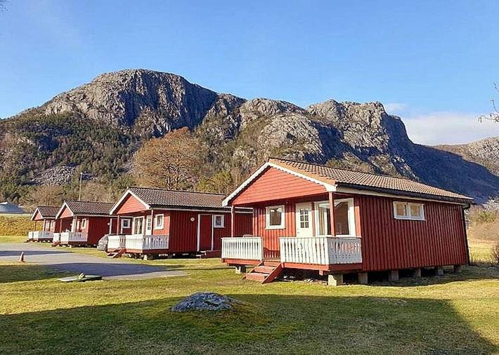 Camping für 4 Personen, mit Terrasse und Garten sowie Sauna und Ausblick in Strand (Rogaland)