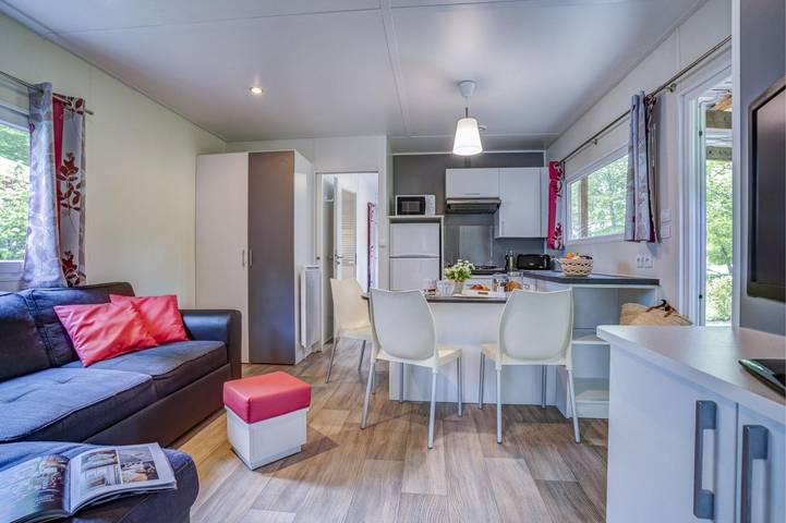 Mobil home pour 5 personnes, avec terrasse ainsi que jardin et piscine, animaux acceptés à Muides-sur-Loire - 4