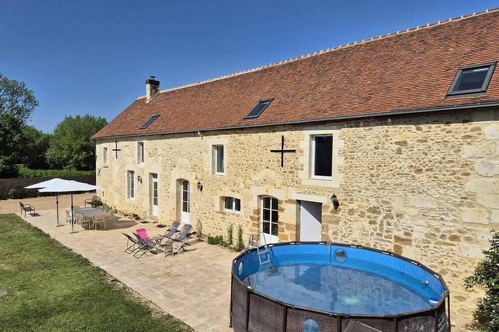 Gîte pour 10 personnes à Bazoches-sur-Hoëne