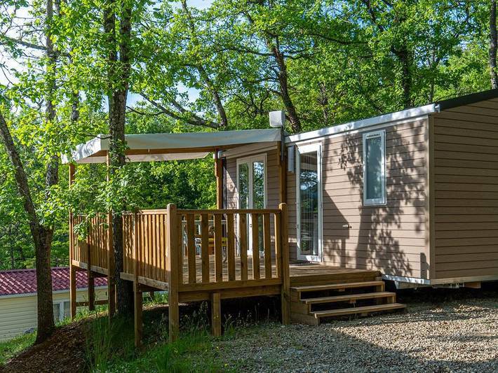 Camping Le Clos de Barbey  - Mobilheim 4 personen - Grand Confort 2 Zimmer 27 m² in Bauduen, Brignoles Region