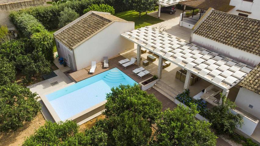 Villa con piscina per 9 persone, con piscina e terrazza a Marsala