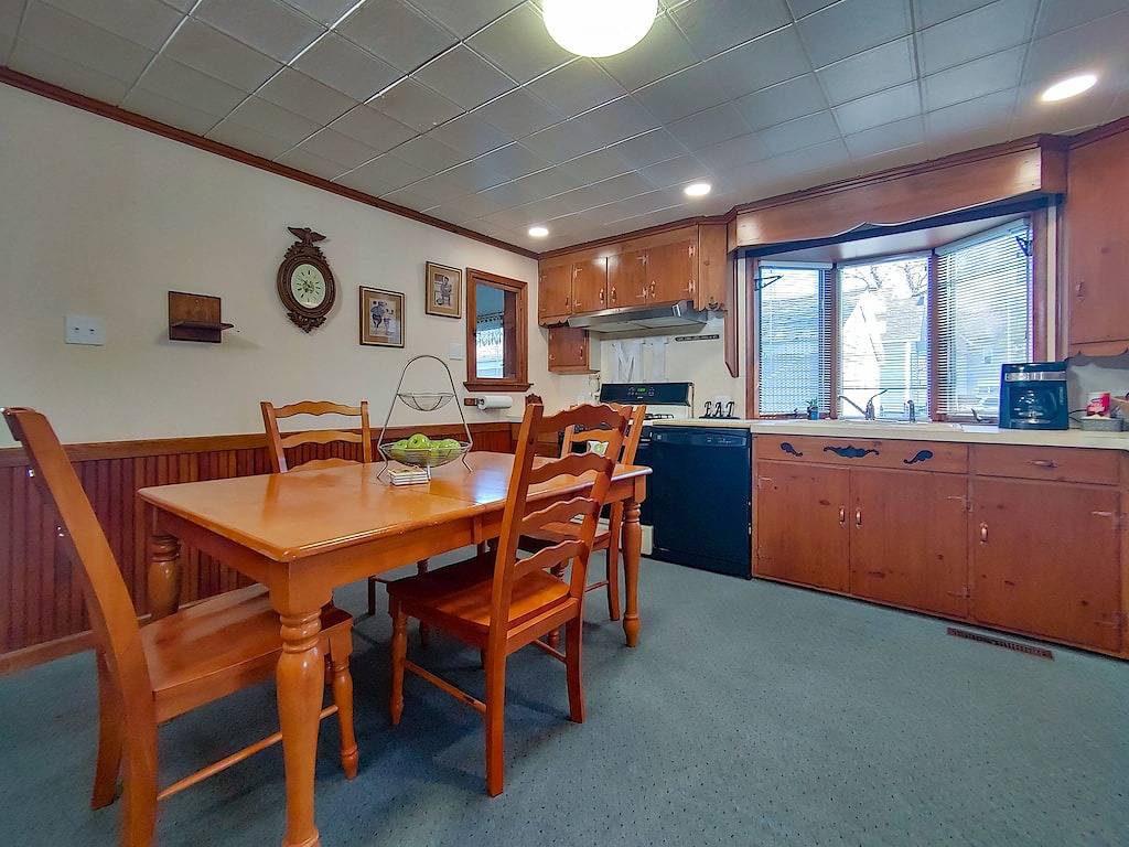 Huge historic on Lake Michigan w/ large yard, fire pit, Bbq & air conditioning in Manistee, Manistee County