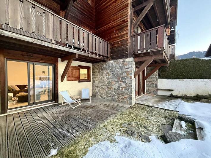 Gîte pour 5 personnes, avec terrasse dans Patinoire Centrale Patinoire Exterieure Megeve