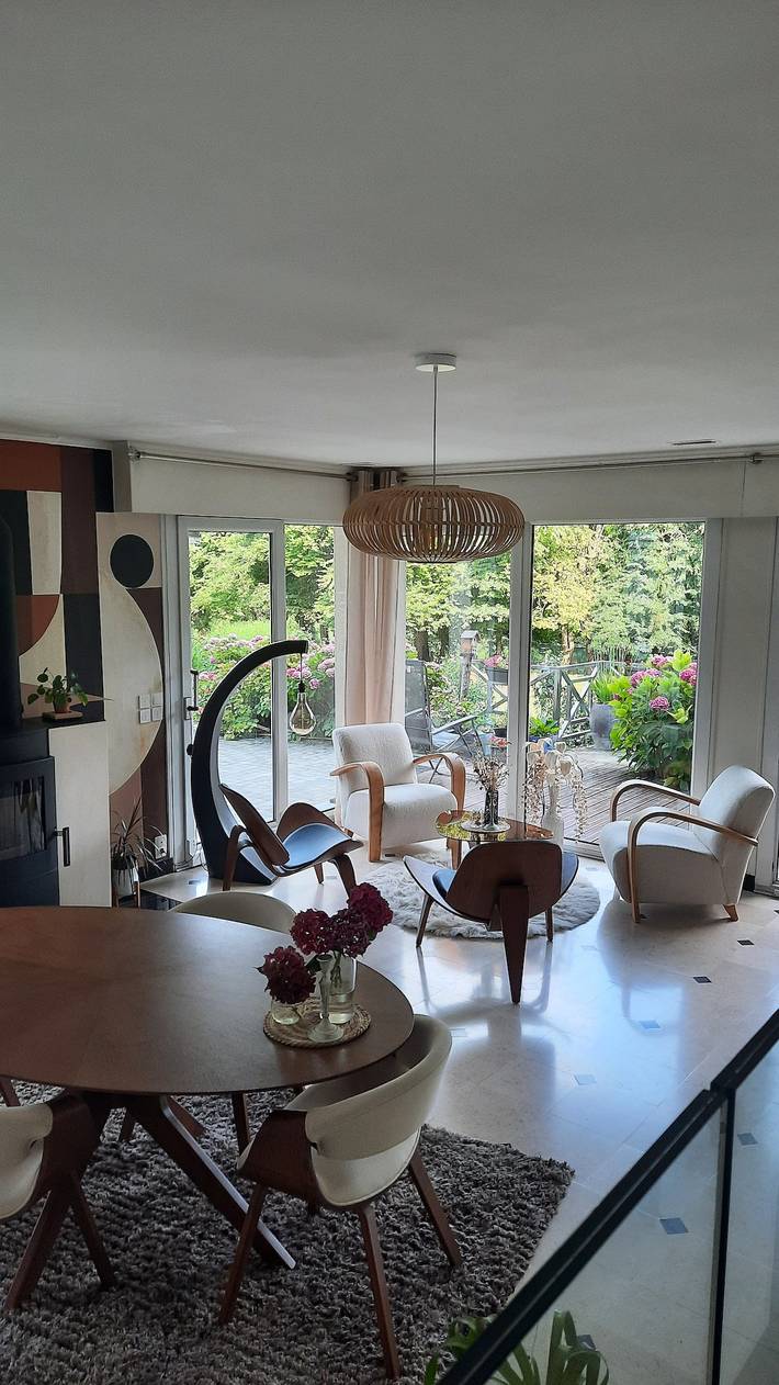 Gîte pour 6 personnes, avec jardin ainsi que piscine et balcon dans la Sarthe