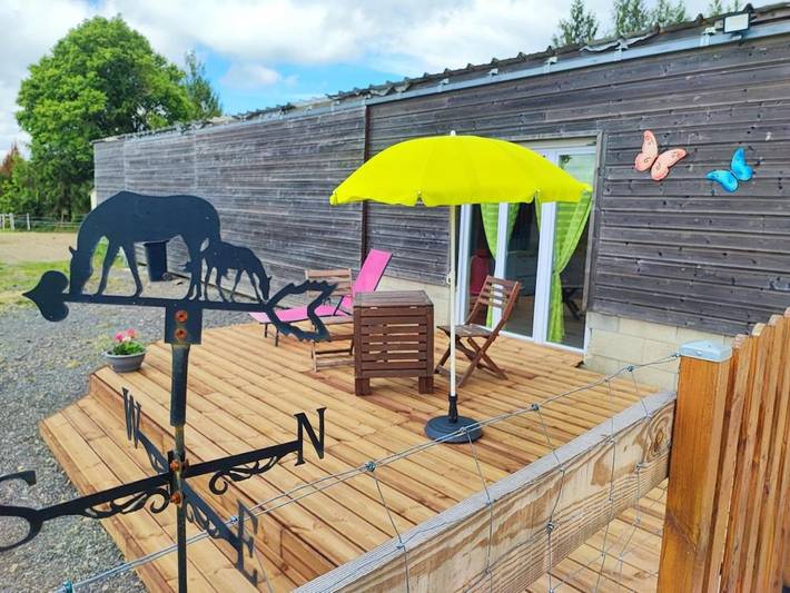 Gîte pour 4 personnes, avec Terrasse et Vue à Saint-Vigor-des-Mézerets