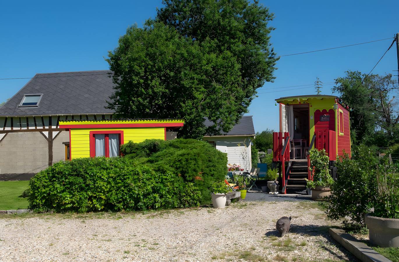 Le Relais de la Charreterie - Hébergement Insolite en Roulottes in Heurteauville, Région de Rouen