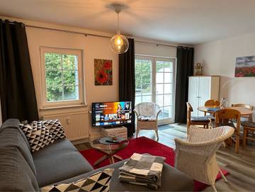 Ferienwohnung für 3 Personen, mit Sauna und Garten sowie Whirlpool und Balkon, kinderfreundlich in Biendorf