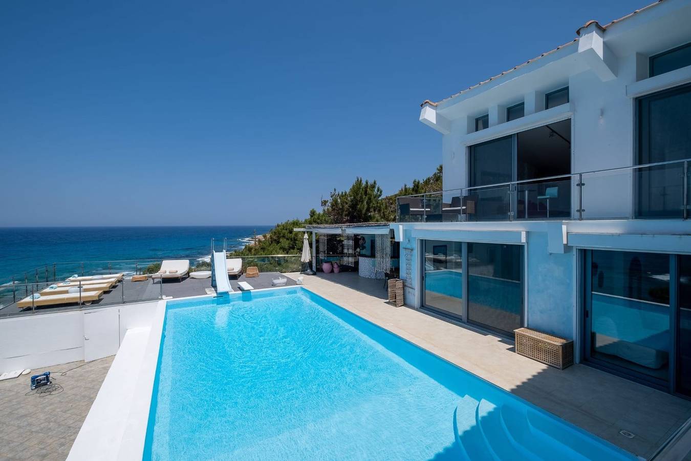 Ikaria Beachfront Villa | 7 Bedrooms | Villa Indigo Blue Haven | Infinity Pool in Ikaria