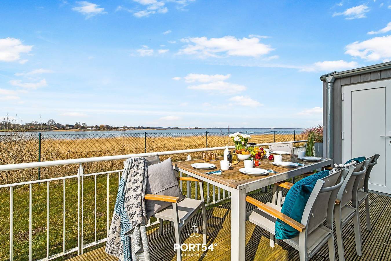 Blaue Brise - 1. Reihe, Dachterrasse, Whirlwanne, Sauna, Grill in Olpenitz, Kappeln