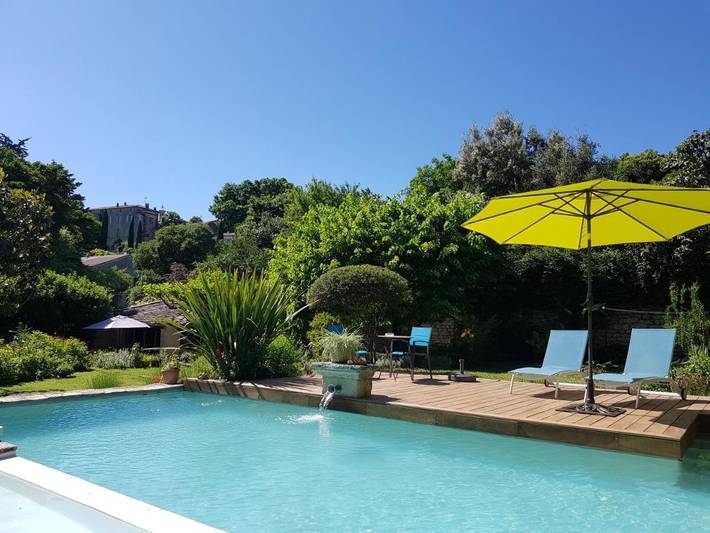Location de vacances pour 4 personnes, avec Terrasse et Jardin ainsi que Piscine et Vue à Uzès - 4
