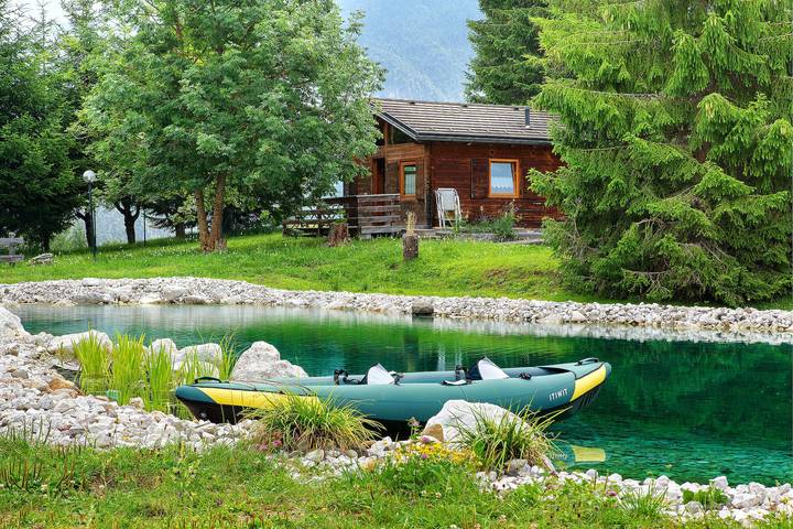 Baita de montaña pet-friendly con laguito y jardín en Pieve di Cadore, Dolomitas in Pieve di Cadore, Dolomitas Orientales
