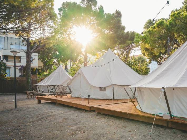 Camping Sant Salvador - Mobile home 6 persons - Mobile-home | Comfort | 3 Bedrooms | 6 Pers. | Raised terrace | Air conditioning in Platja de Sant Salvador (el Vendrell), el Vendrell