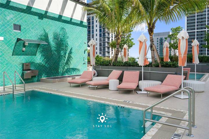 Appartamento per 4 persone, con piscina e terrazza a Miami