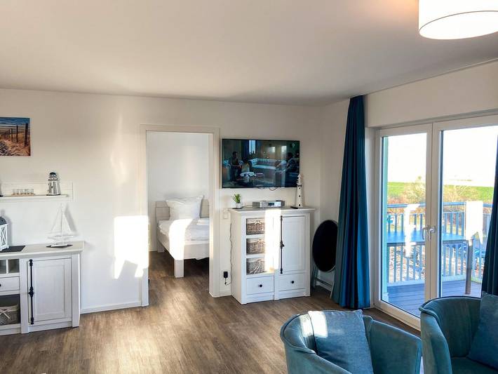 Ferienwohnung für 4 Personen, mit Balkon und Sauna sowie Ausblick in Schillig - 3