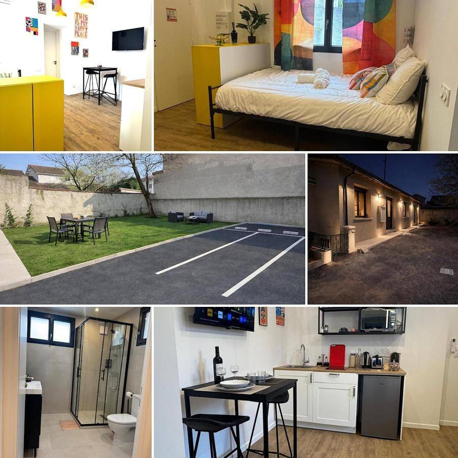 Appartement entier, Le jardin d'Eden Color -Tramway à 1 min-Hôpitaux Est-Eurexpo-Groupama stadium-Parking gratuit-Climatisé in Bron, Lyon et ses environs