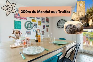 Gîte pour 8 personnes, avec jardin à Richerenches