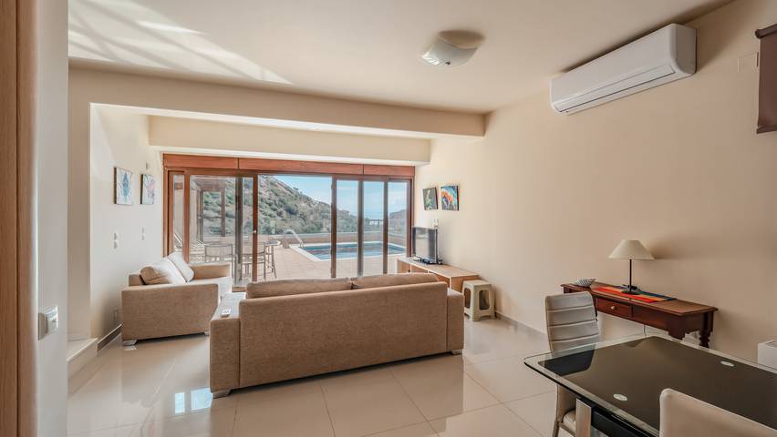 Villa für 6 Personen, mit Pool und Meerblick sowie Balkon auf Kreta - 4