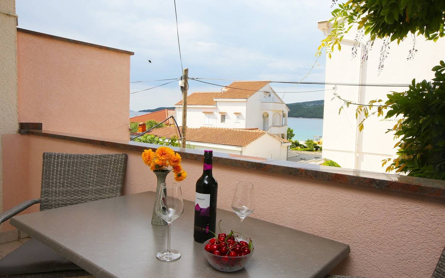 Ganze Wohnung, Studio Appartement mit Balkon und Meerblick Zablace, Sibenik As-25841-a in Sibenik, Šibenik-Knin