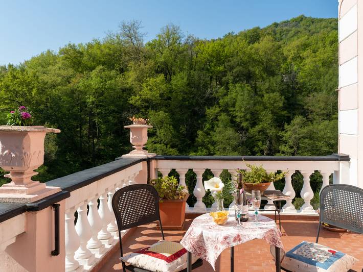 Ferienwohnung für 3 Personen, mit Terrasse und Garten in Prelà
