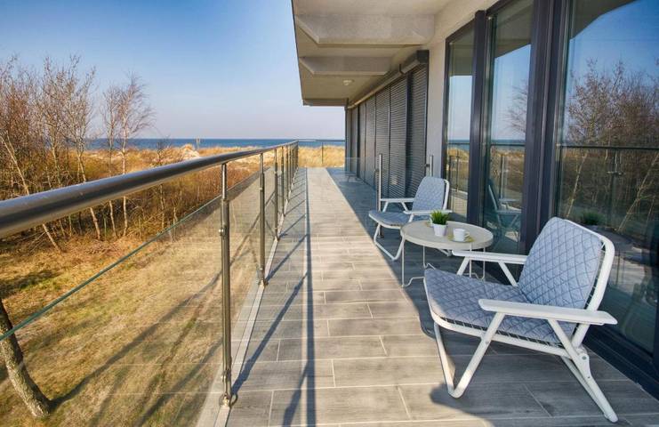 Apartament wakacyjny dla 4 osób, z Balkon i Taras oraz Widok w Darłowo