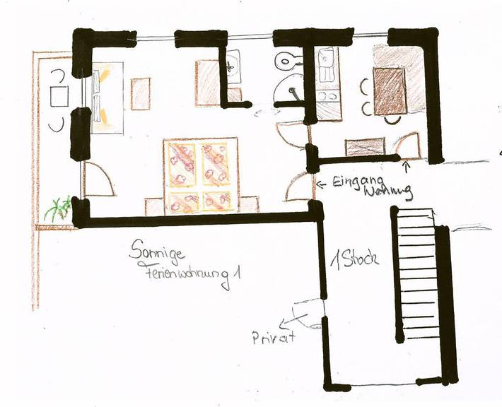 Bauernhaus für 2 Personen, mit Garten, kinderfreundlich - 1