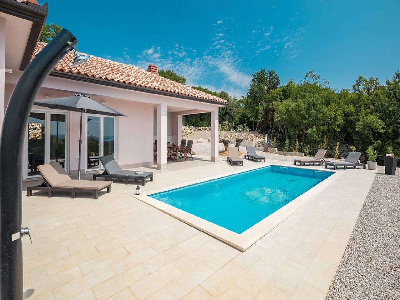 Villa für 6 Personen mit Meerblick in Raša, Ostküste Istrien