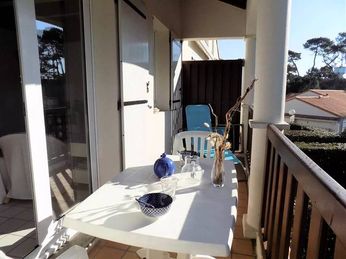 Gîte pour 4 personnes, avec balcon et vue dans Plage du Platin