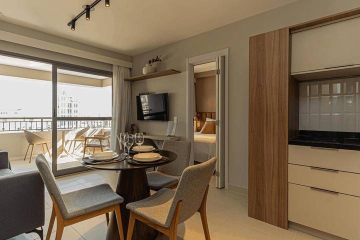 Casas e apartamentos de temporada para 2 pessoas, com sauna e terraço e ainda vista and piscina, com animais de estimação em Moema