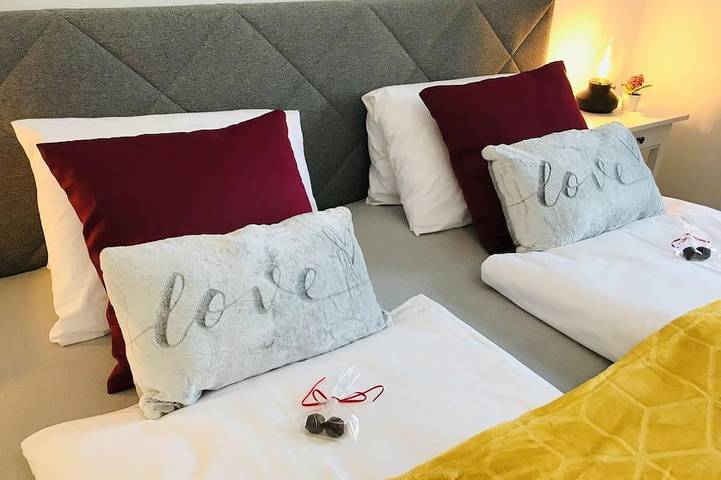 Ferienwohnung für 5 Personen, mit Garten und Balkon