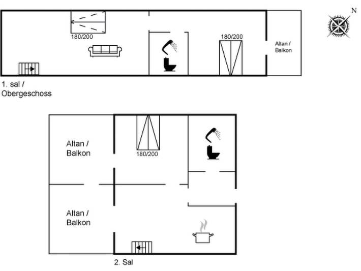 Gîte pour 6 personnes, avec balcon et vue sur le lac dans Elseneur - 2
