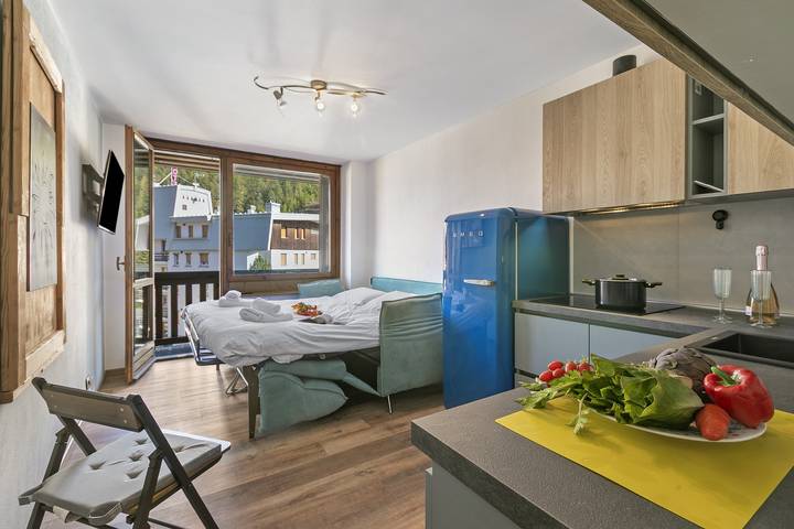 Gîte pour 4 personnes, avec balcon dans Borgata Sestriere