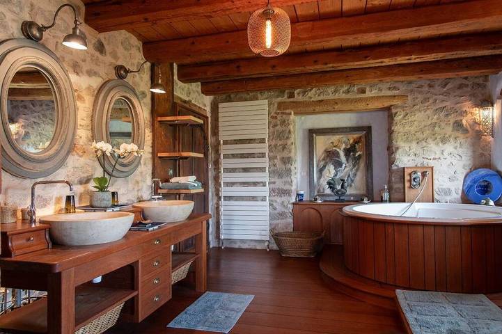 Doppelzimmer-Exklusiv-Ensuite-Bergblick-Suite de charme in Orbey, Regionaler Naturpark Belchen der Vogesen