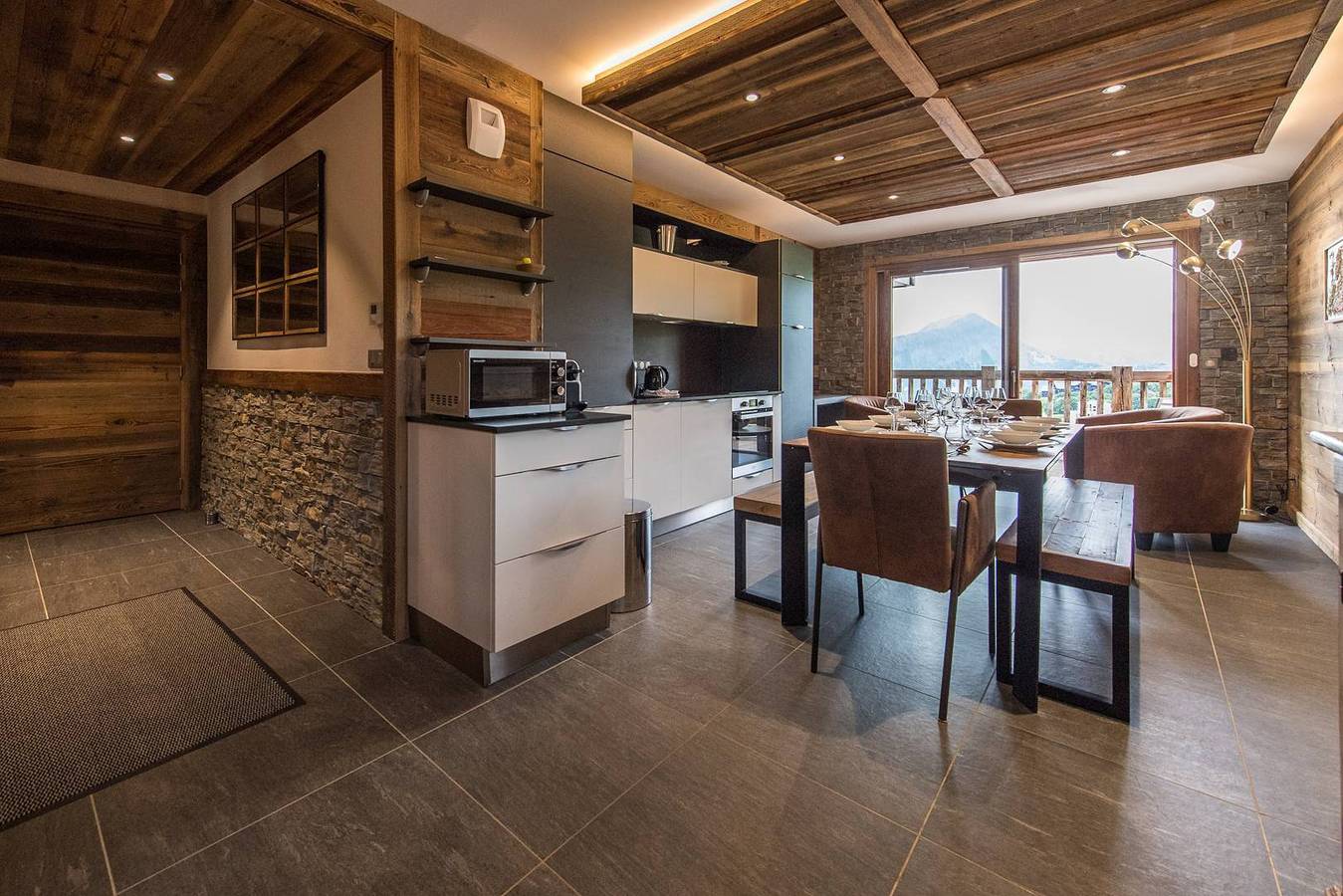 Ganze Wohnung, Large apartment in old wood on the slopes, panoramic view - up to 9 guests in La Toussuire, Fontcouverte-la-Toussuire