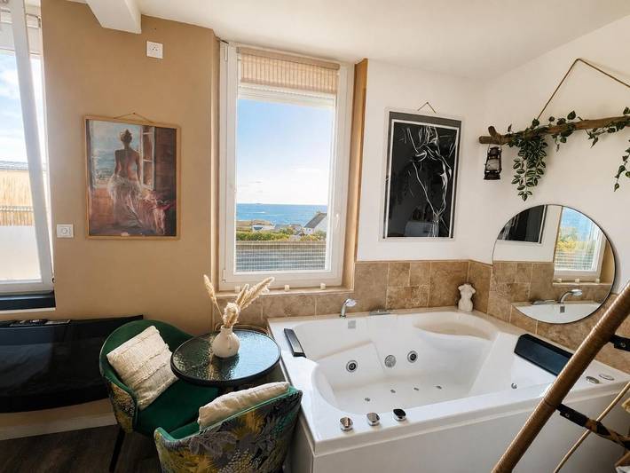 Gîte pour 2 personnes, avec Jacuzzi et Vue à Lampaul-Plouarzel