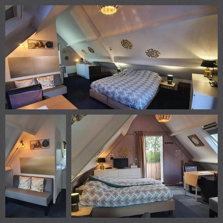 Vakantiewoning voor 2 personen, with uitzicht op het meer and tuin as well as uitzicht in Langedijk