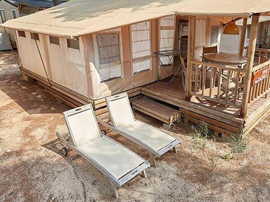 Camping Solaris Amadria Park Šibenik - Canvas and wooden tent 5 persons - Safari Tent | 2 Ch. | 4/5 Pers. | Clim. in Šibenik, Šibenik-Knin