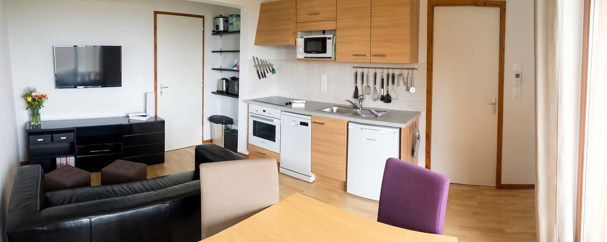 Ganze Wohnung, Bequemes Appartement in Thollon-les-Mémises mit Blick in Thollon-les-Mémises, Thonon-les-Bains und Umgebung