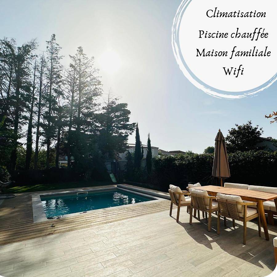 Maison paisible toute équipée, piscine chauffée in Sallèles-d'Aude, Côte méditerranéenne (France)