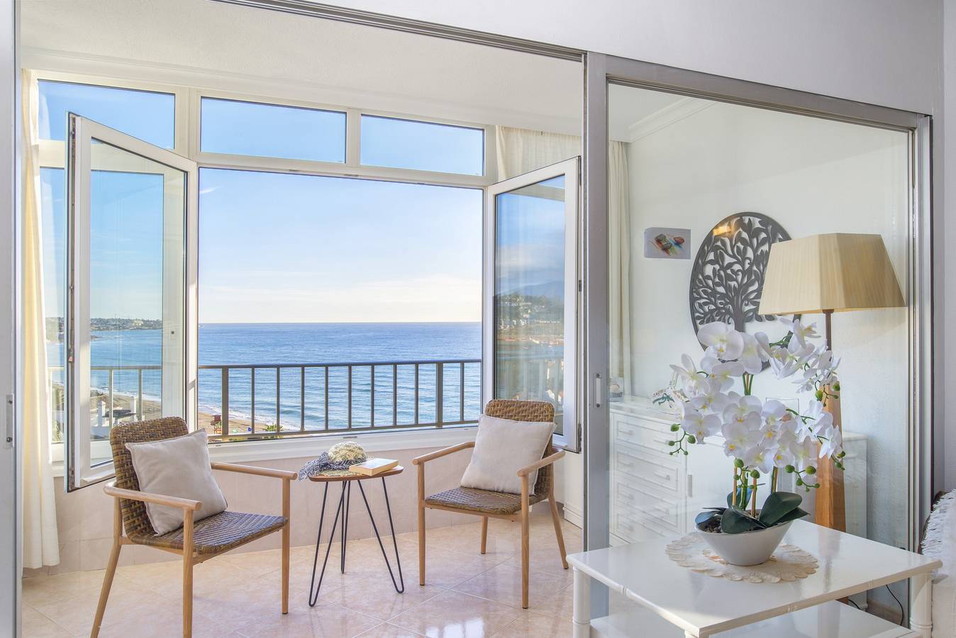 Entire apartment, "Penthouse studio with sea views" with Sea View and Pool in La Cala de Mijas, Mijas