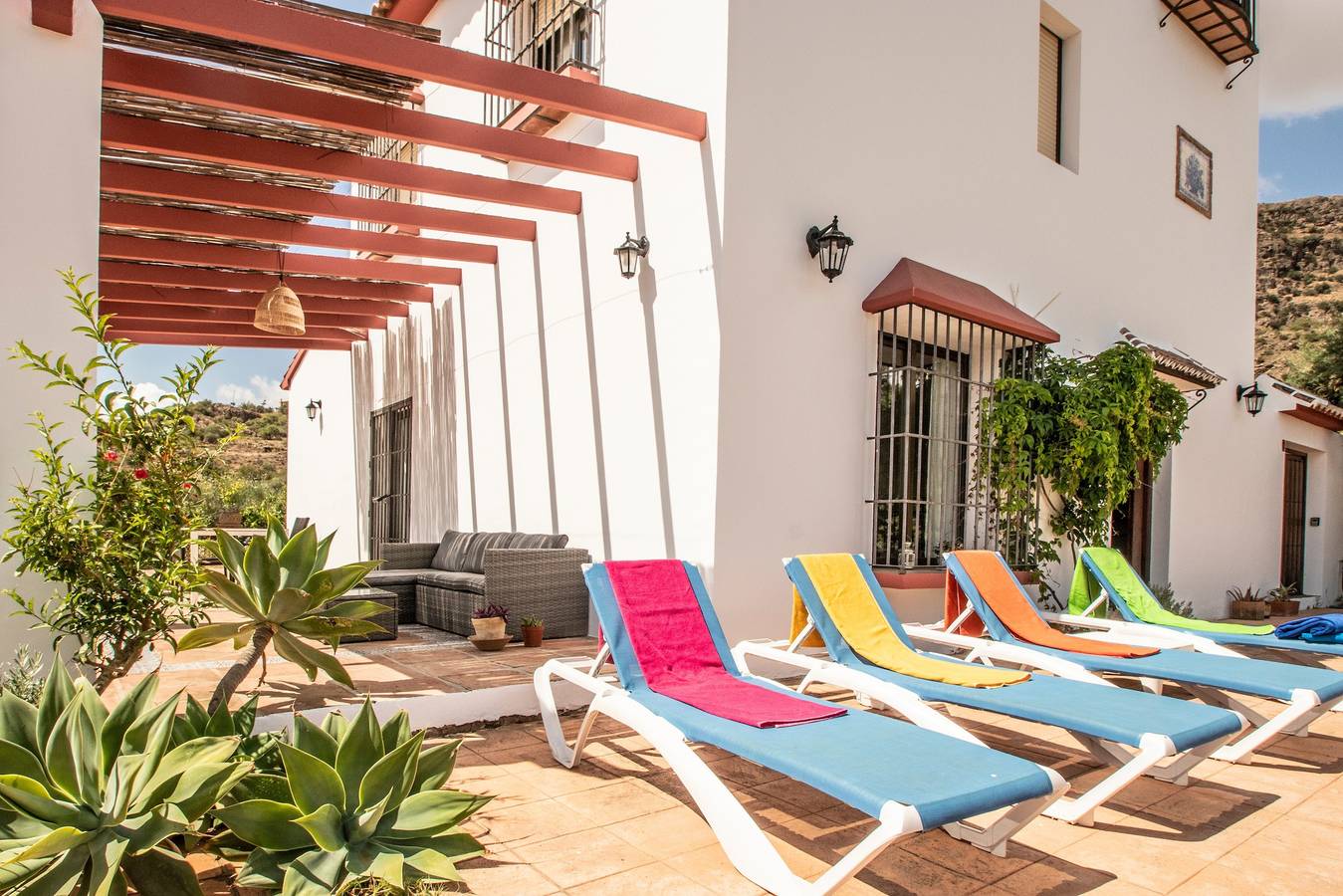 Villa "Caminito del Rey" mit Bergblick, Pool, Garten, Klimaanlage und Wlan in Álora, Málaga Provinz