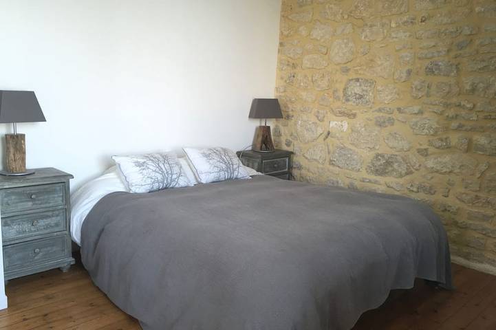 Direkt am Meer, außergewöhnliche Aussicht, Charme, Kamin und High-End-Komfort, 100m2 in Port-en-Bessin-Huppain, Bayeux und Umgebung
