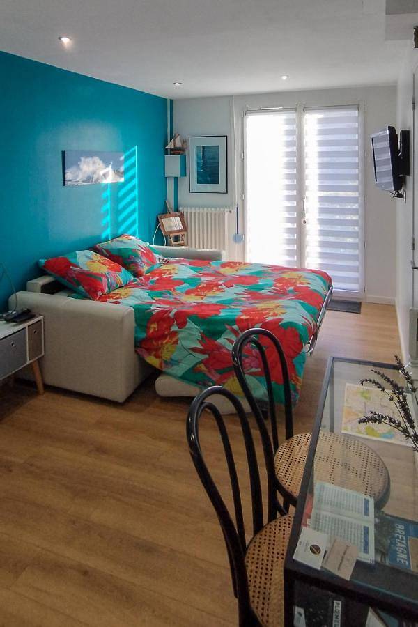 Double Room with Private Bathroom in Ploemeur, Côte des Mégalithes