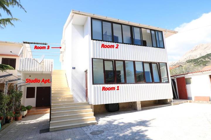 BnB für 2 Personen, mit Terrasse auf Krk